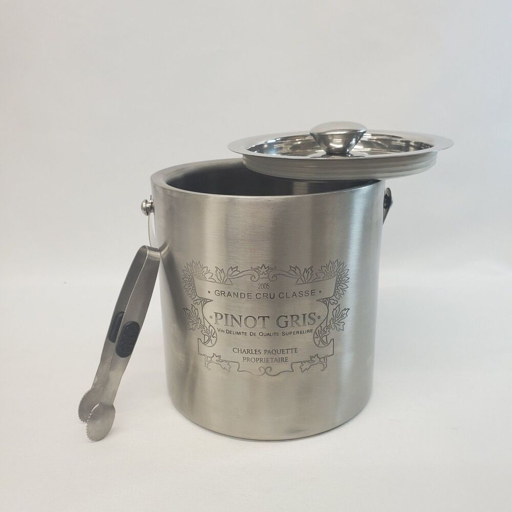 Stainless Steel Double Wall Ice Bucket, Lid & Tongs Pinot Gris 2005 Paquette